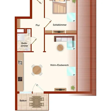 Kleine Fichte Mit Balkon Апартаменты